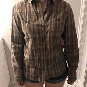 Plaid button down shirt